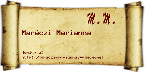 Maráczi Marianna névjegykártya