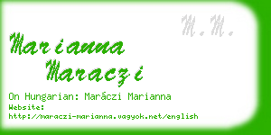 marianna maraczi business card